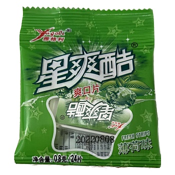 Пластинки Yagelii Fresh Strips мята 8г