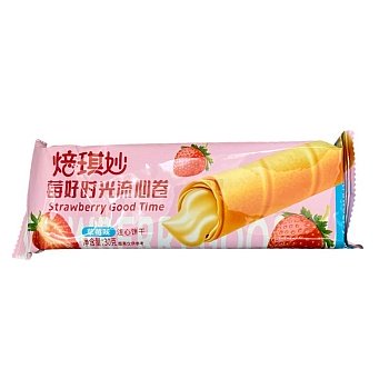 Вафельные трубочки Beqimi Strawberry 30г