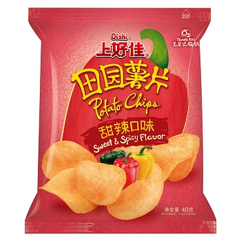 Чипсы Oishi Potato Chips Sweet&Spicy сладко-острые 40г
