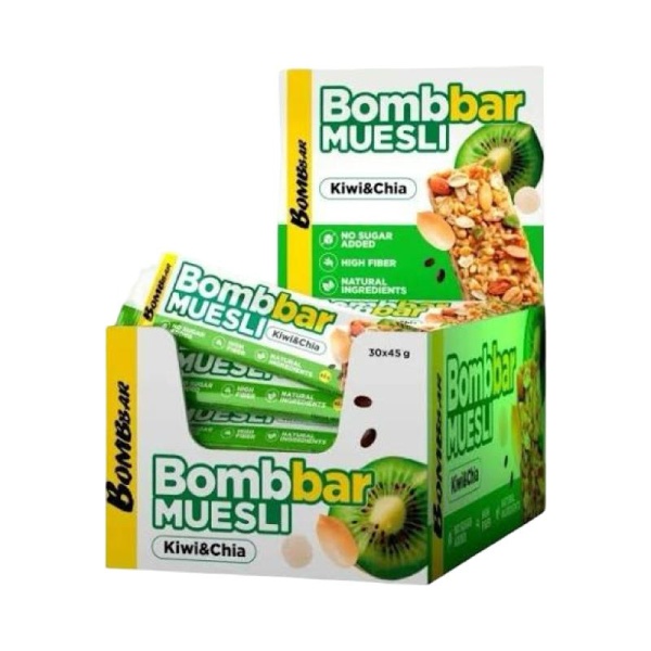 Batonchik myusli Bombbar multizlakovyy Kivi-chia 45g