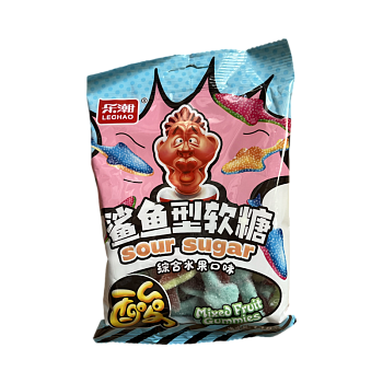 Мармеладные конфеты Lechao Sour кислые акулы 118г