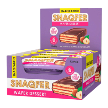 Батончик вафельный Snaq Fabriq Фундучный крем и бельгийский шоколад 45г