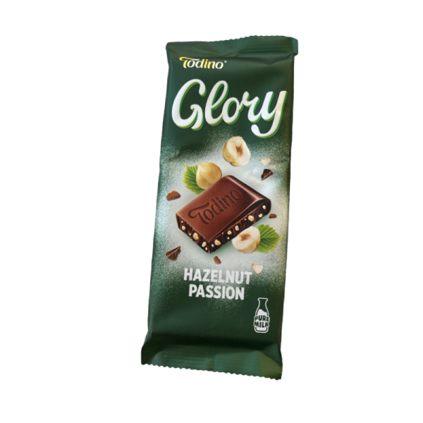Shokolad Todino Glory Hazelnut s droblennym fundukom 75g
