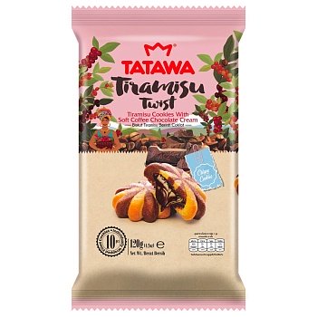 Печенье Tatawa Тирамису со сливочно-кофейным шоколадным кремом