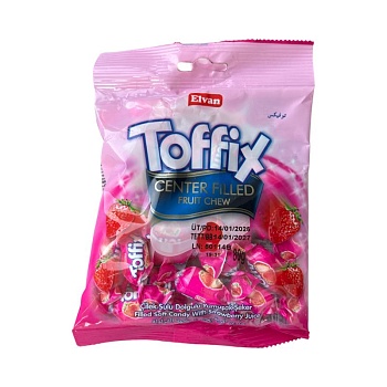 Жевательные конфеты Toffix Strawberry 80г