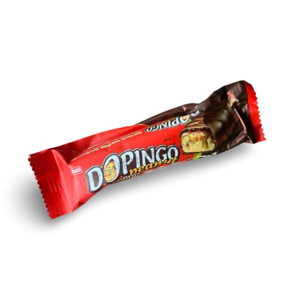 Batonchik DOPINGO shokoladnyy arakhis-nuga-karamel 25g