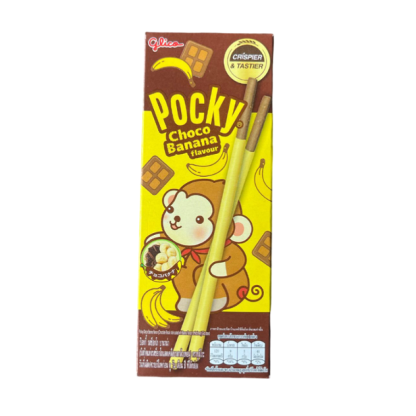 Pechene Pocky Biskvitnye palochki shokolad i banan 25g