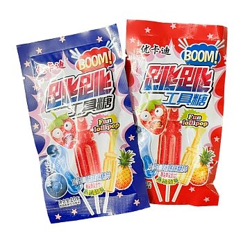 Леденцы на палочке Ukati Boom с шипучкой фруктовые 10г