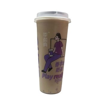 Чай Quanzhezhen молочный с топиокой со вкусом таро 620мл