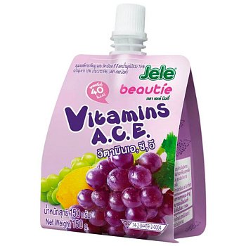 Желе питьевое Jele Beautia со вкусом винограда и витаминами 140г