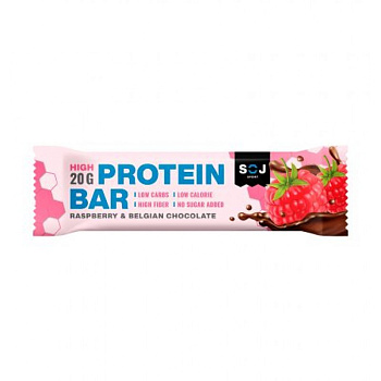 Протеиновый батончик Protein Bar с малиной в молочном шоколаде 50г