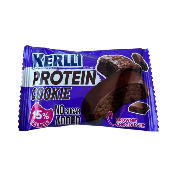 Pechene proteinovoe Kerlli so vkusom brauni bez dobavleniya sakhara 45g