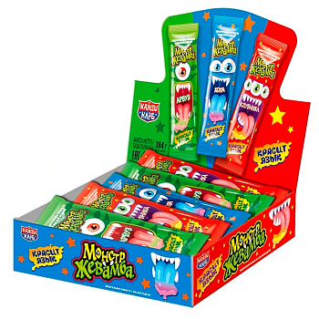 Конфета жевательная с кислой пудрой Монстр Жевамба 8г