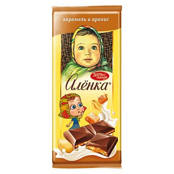 Шоколад Красный Октябрь Аленка Клубника со сливками 87г