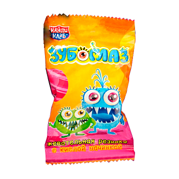 Жевательная резинка с кислой начинкой Зубоглаз 13г