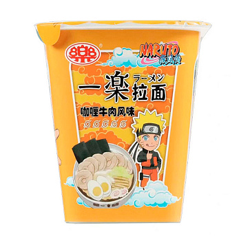 Лапша рамен Yile Naruto с говядиной и карри 100г