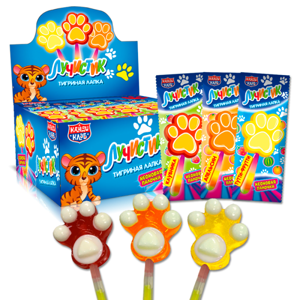 Karamel na palochke tigrinnaya lapka neon tutti-frutti 10g