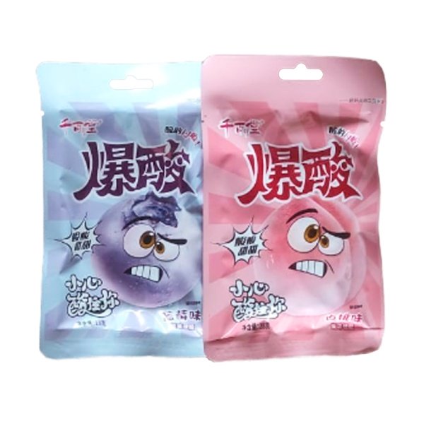 Konfety Sour Kislye persik i chernika