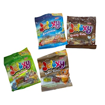 Мармелад Jelaxy Mix (зверята, червячки, бутылочки медвежата) 20г