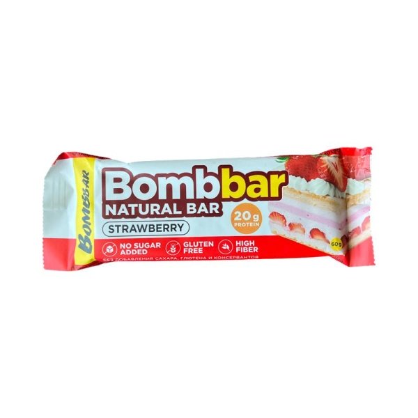 Batonchik Bombbar Klubnika 60g