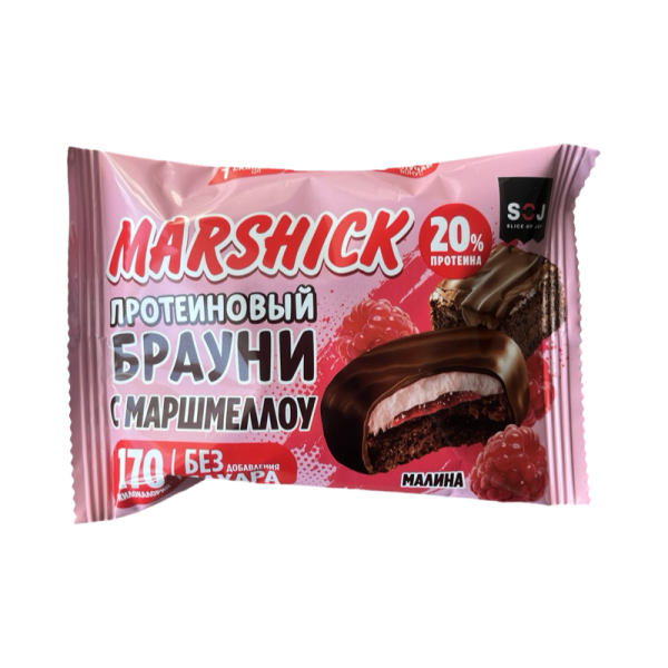 Proteinovoe pechene MARSHICK brauni malina  53g