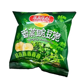 Чипсы Lepinlexin со вскусом горошка с кинзой 36г