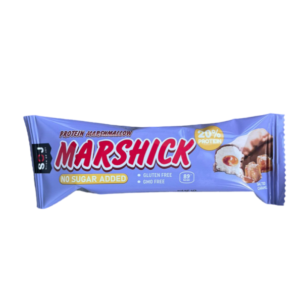 Batonchik SOJ Marshick s solenoy karamelyu v molochnom shokolade bez sakhara 30g