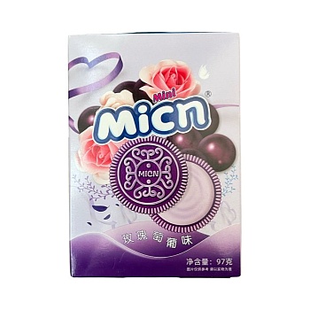 Печенье-сэндвич Micn со вкусом розового винограда 97г