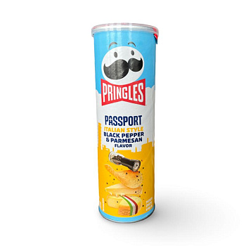Чипсы Pringles со вкусом сыра Пармезан и черного перца в Итальянском стиле 110г
