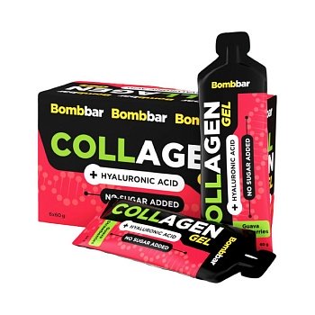 Питьевой гель Bombbar с коллагеном со вкусом Гуава-клубника 60г