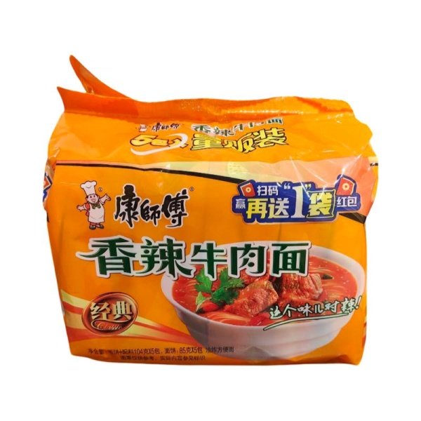 Lapsha Master Kong so vkusom govyadiny ostraya m/u 109g 5sht