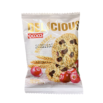 Печенье OCOCO овсяное с клюквой
