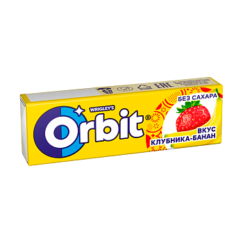 Жевательная резинка Orbit Клубника-банан без сахара 14г