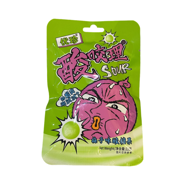 Konfety Ujane Sour so vkusom slivy 22g