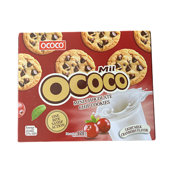 Печенье OCOCO со вкусом клюквы и сливок 128г 