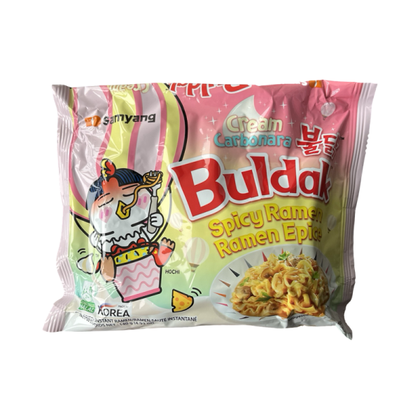 Lapsha bystrogo prigotovleniya Buldak ostraya v souse krem-karbonara 140g