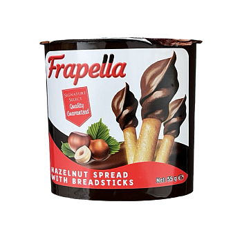 Паста FRAPELLA шоколадно-ореховая с печеньем 55г