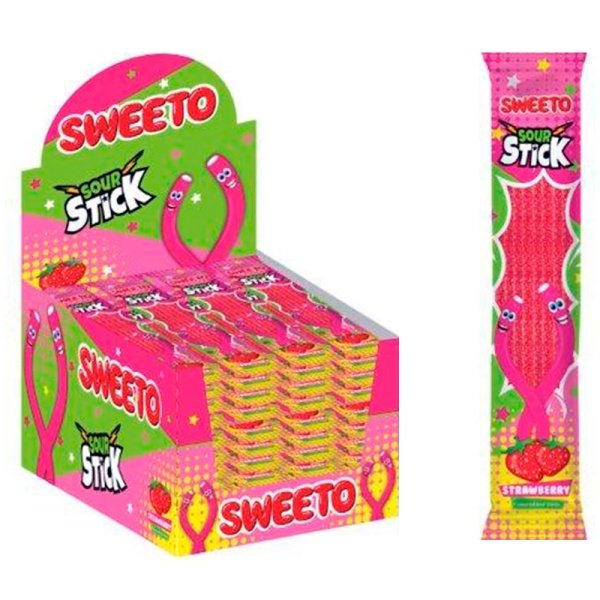 Marmelad Sweeto Stick Kislye palochki klubnika 30g