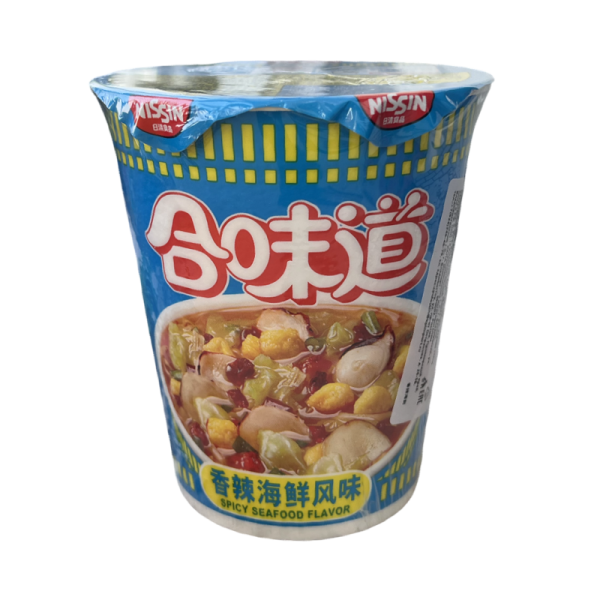 Lapsha Nissin Spicy Seafood ostrye moreprodukty 74g