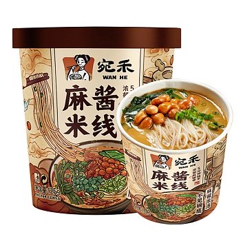 Лапша Wan He рисовая с кунжутным соусом 125г