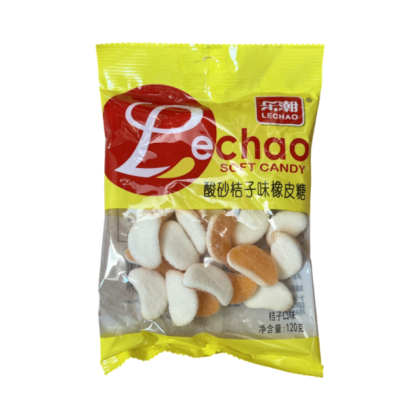 Marmeladnye konfety Lechao Soft kislye so vkusom apelsina 120g