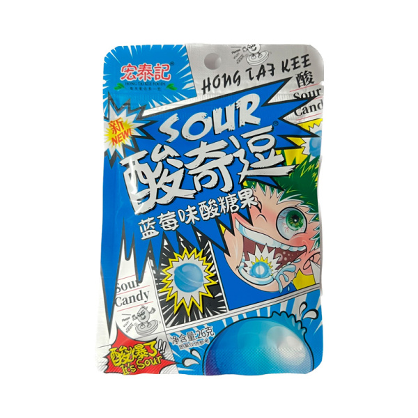 Konfety Hong Tai Kee Foods Super kislye chernika 26g