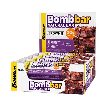 Батончик Bombbar со вкусом Брауни 60г