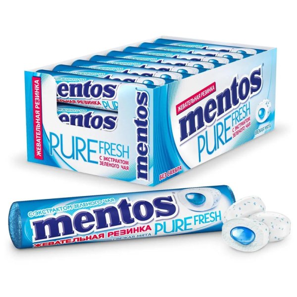 Zhevatelnaya rezinka Mentos svezhaya myata 15,5g