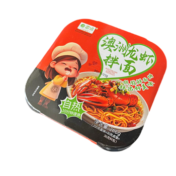 Лапша LeiQia саморазогревающаяся Девочка со вкусом австралийского лобстера 266г