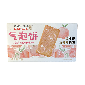Печенье Gangfu воздушное со вкусом белого персика  80г
