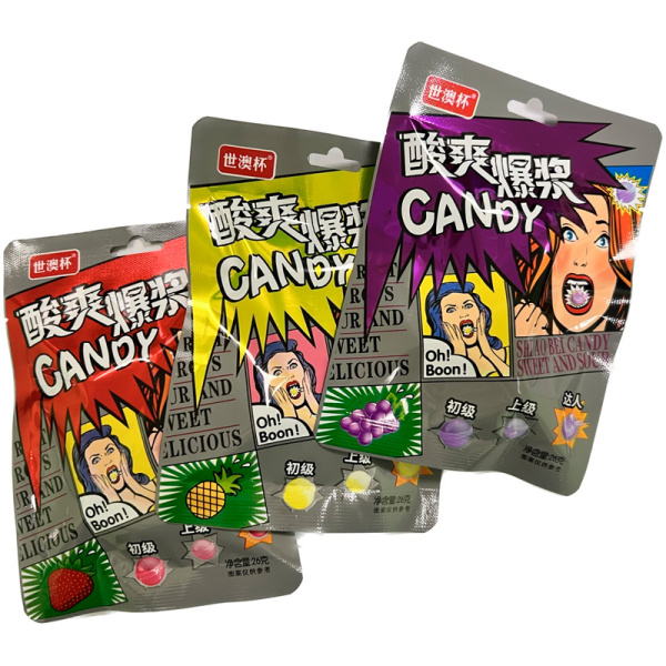 Konfety World Macao Cup Kislye fruktovyy miks 26g