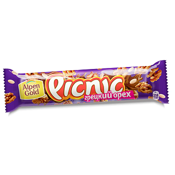 Шоколадный батончик Picnic с грецким орехом 52г