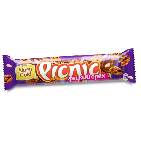 Shokoladnyy batonchik Picninc s gretskim orekhom 52g