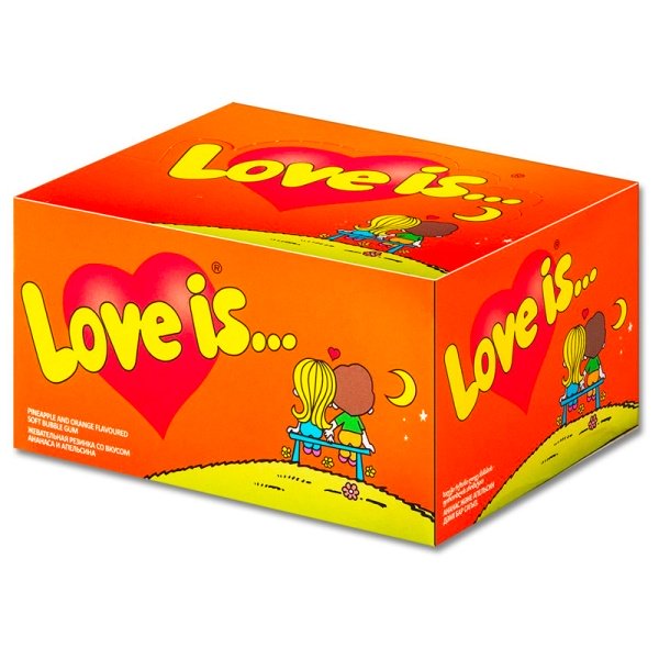 Zhevatelnaya rezinka Love is ananas i apelsin 4,2g
